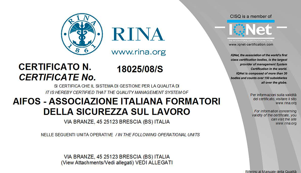 aifos qualita iso 9001 2008